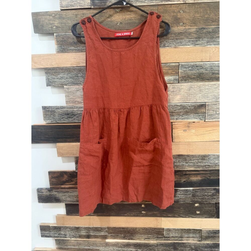 Pyne & Smith linen tunic mini dress size Small